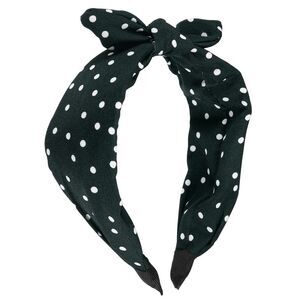 Bowknot Headband with Bunny Ears Hairband Green 2.17 Inch Wide